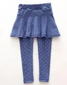 blue with dot Лосины для девочек теплые лосины для малышки Леггинсы Юбка-брюки леггинсы для девочек Детские Теплые леггинсы Bootcut для 2-5лет - Цвет: blue with dot