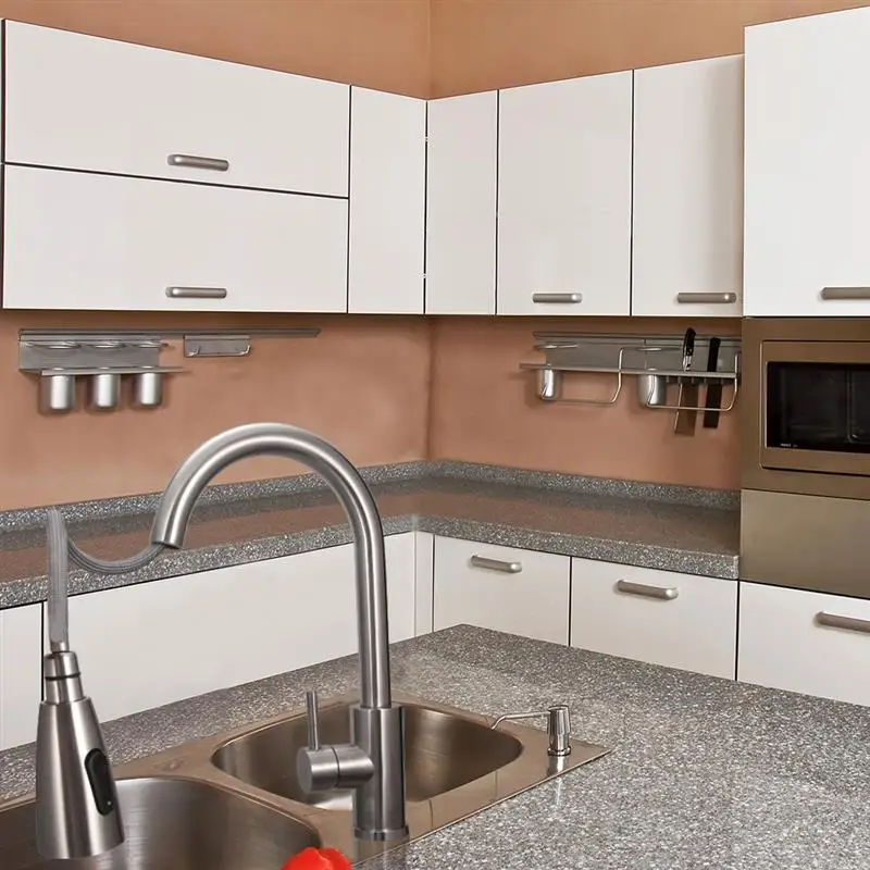 Stainless Steel Kitchen Faucet Hot And Cold Sink Retractable Pull-Out Universal Spring Sinks Deck Mounted Tool | Обустройство дома