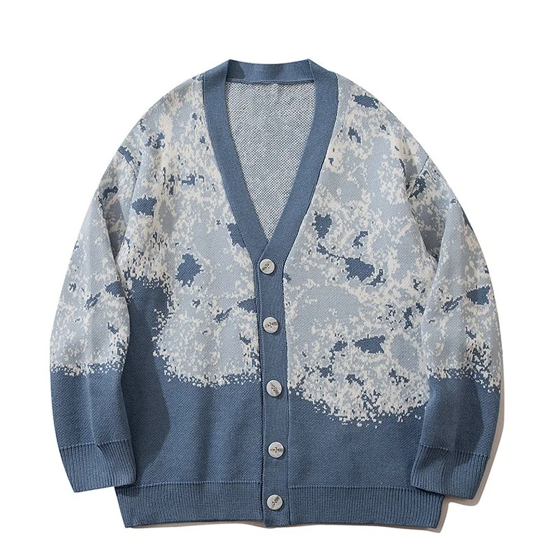 

Knitted Vintage Cardigan Oversized Sweater New Japanese Harajuku Cartoon Sweater Pullover Hip Hop Streetwear Loose Knitwear Tops