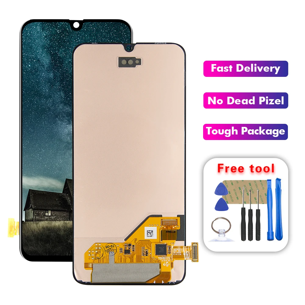 Для samsung Galaxy A40 A405 A405F A405FN/DS ЖК-дисплей кодирующий преобразователь сенсорного экрана в сборе Бесплатные инструменты