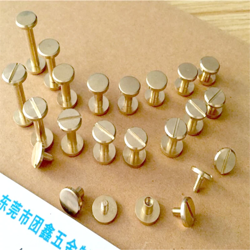 Диаметр 8 мм 10 Кепки уход за кожей лица 100% латунного винта заклепки шпилька