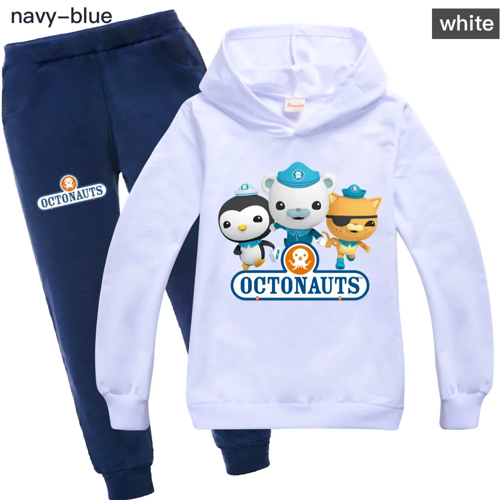 OCTONAUTS-Conjunto de sudadera y pantalones informales para ni&ntilde;os y ni&ntilde;as, ropa de 3t para adolescentes, sudaderas con capucha, traje de oto&ntilde;o-1