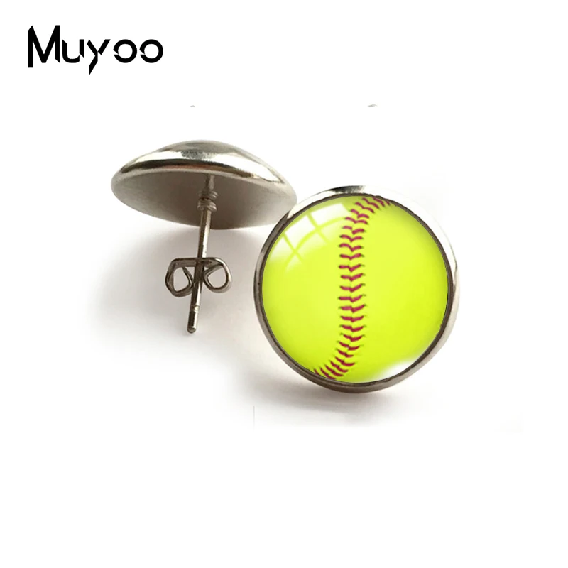 

2021 новые радужные цвета, бейсбольные серьги-гвоздики, спортивные круглые серьги, женские подарки