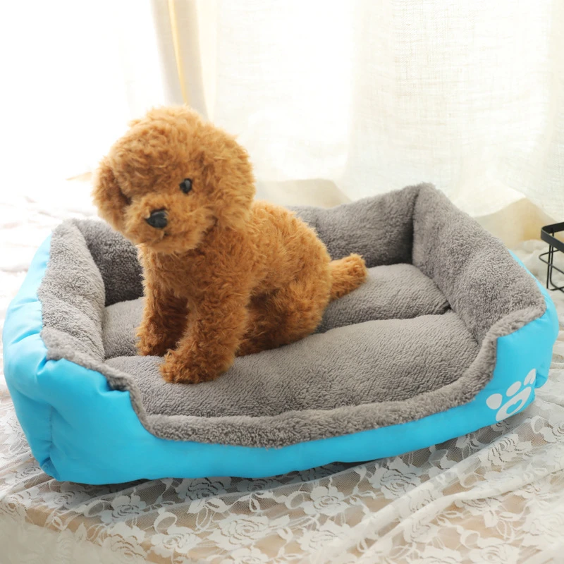 Pet Dog Winter Sofa Bed Sleeping Mattress For Small Large Dogs House Kennel Cat Nest Warm Fleece Puppy Printing Baskets S-XXXL | Дом и сад