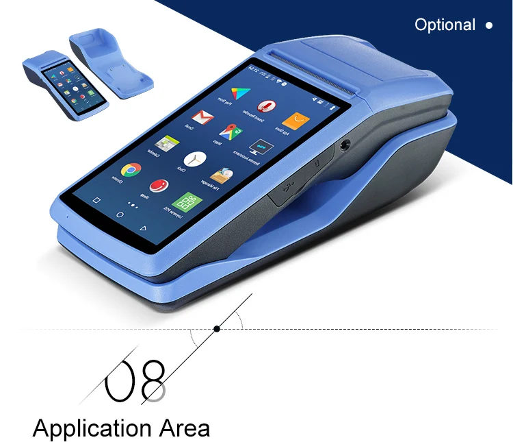 КПК с NFC док-станция зарядное устройство пос-терминал принтер чековый сенсорный Bluetooth POS машина SIM портативный беспроводной сканер штрих-кода камерой