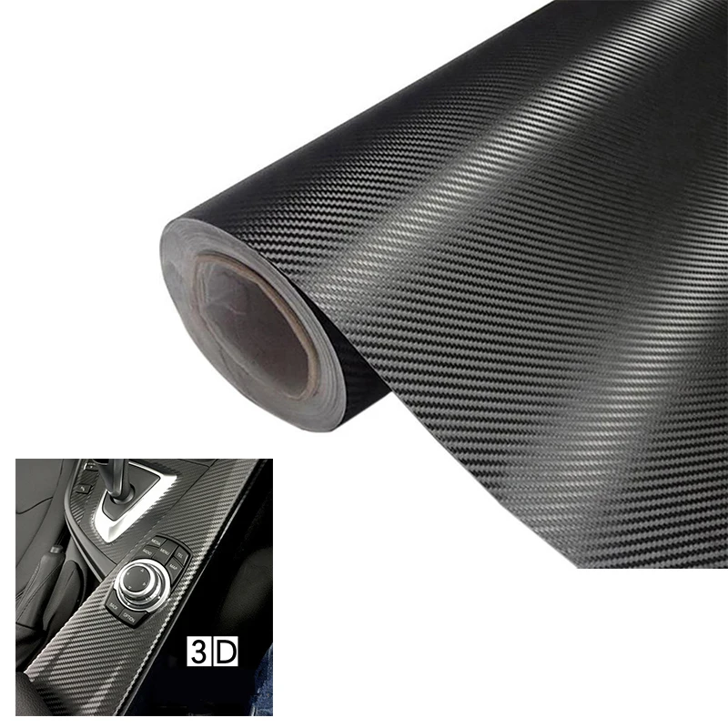 

Roll Decal Waterproof 1pcs 50*200cm Black Carbon Fiber Car Film Wrap Matt Vinyl Universal Sticker
