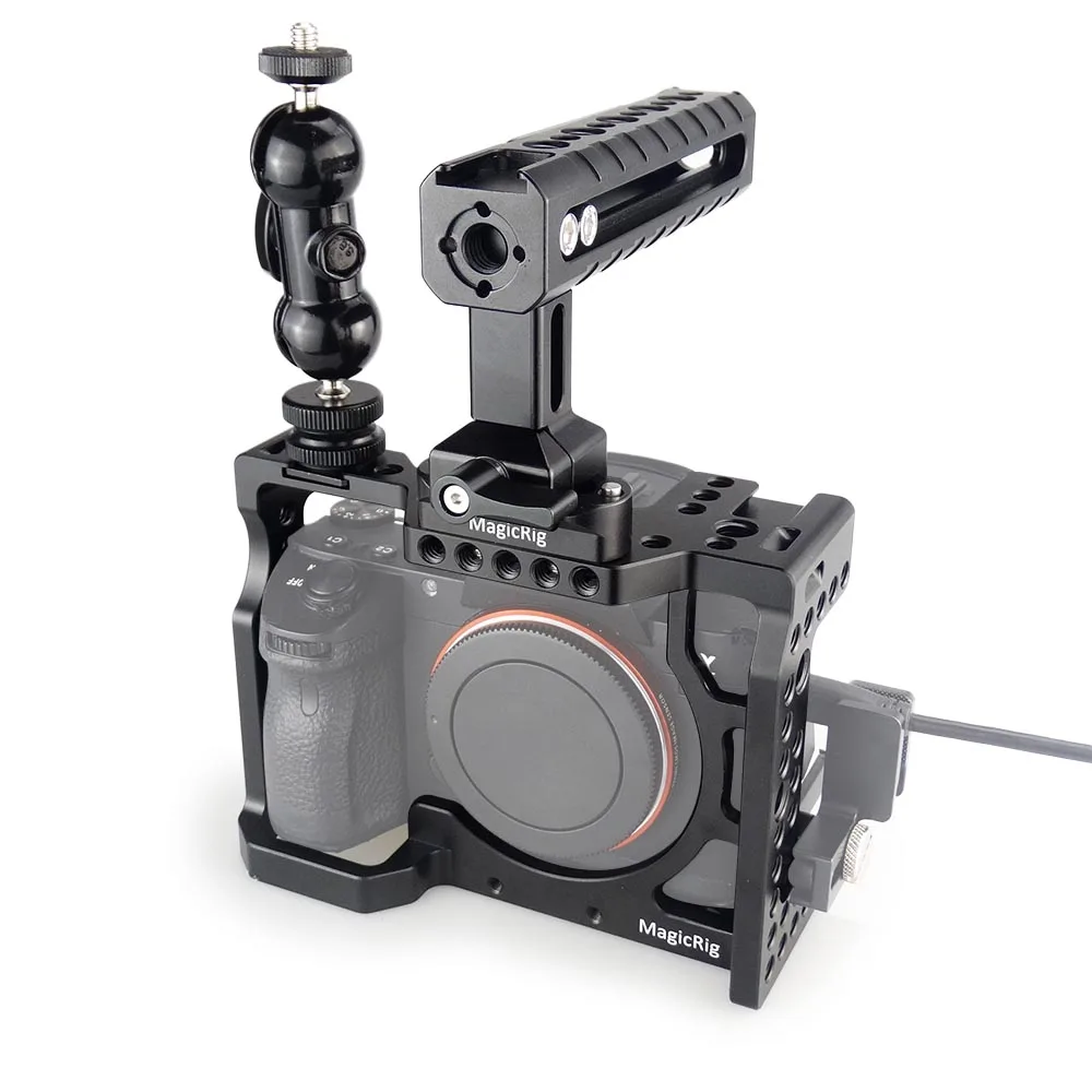 MAGICRIG DSLR камера клетка с ручкой NATO и шаровой головкой для sony A7II/A7III/A7SII/A7M3/A7RII/A7RIII камера комплект расширения