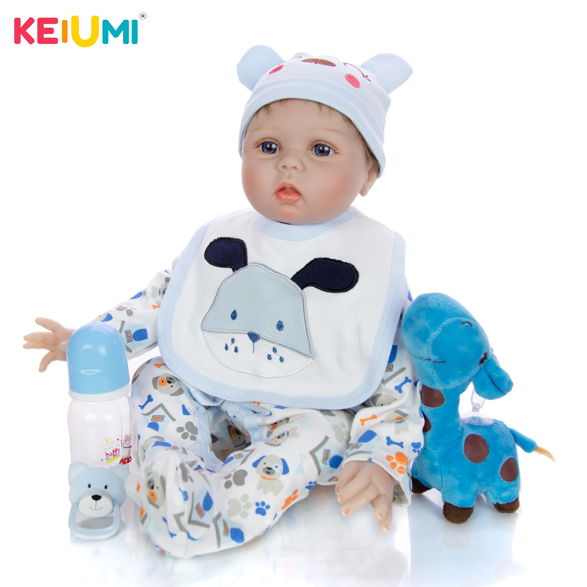 Реалистичная тканевая Кукла Reborn Menino KEIUMI 22 дюйма силиконовая кукла 55 см для детей