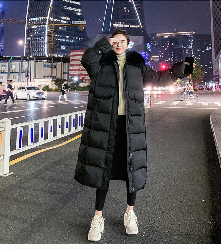 HAYBLST бренд Eiderdown пальто женское зима размера плюс пиджак XL Kawaii корейский Стиль парки модная Длинная женская одежда плотная