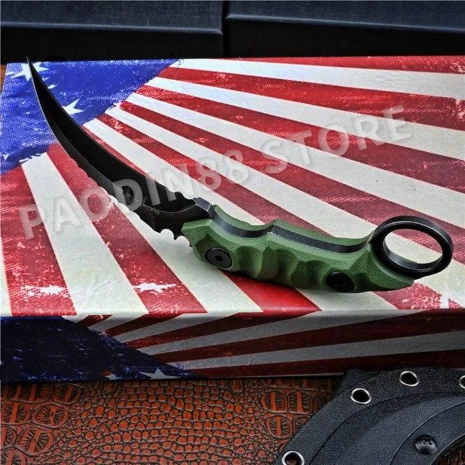 Stri тени Karambit коготь D2 лезвие Кемпинг военный тактический инструмент для охоты на
