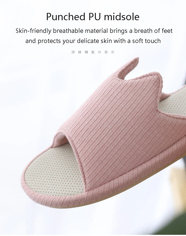 POSEE/Хлопковые льняные сандалии модные удобные домашние тапочки летние женские