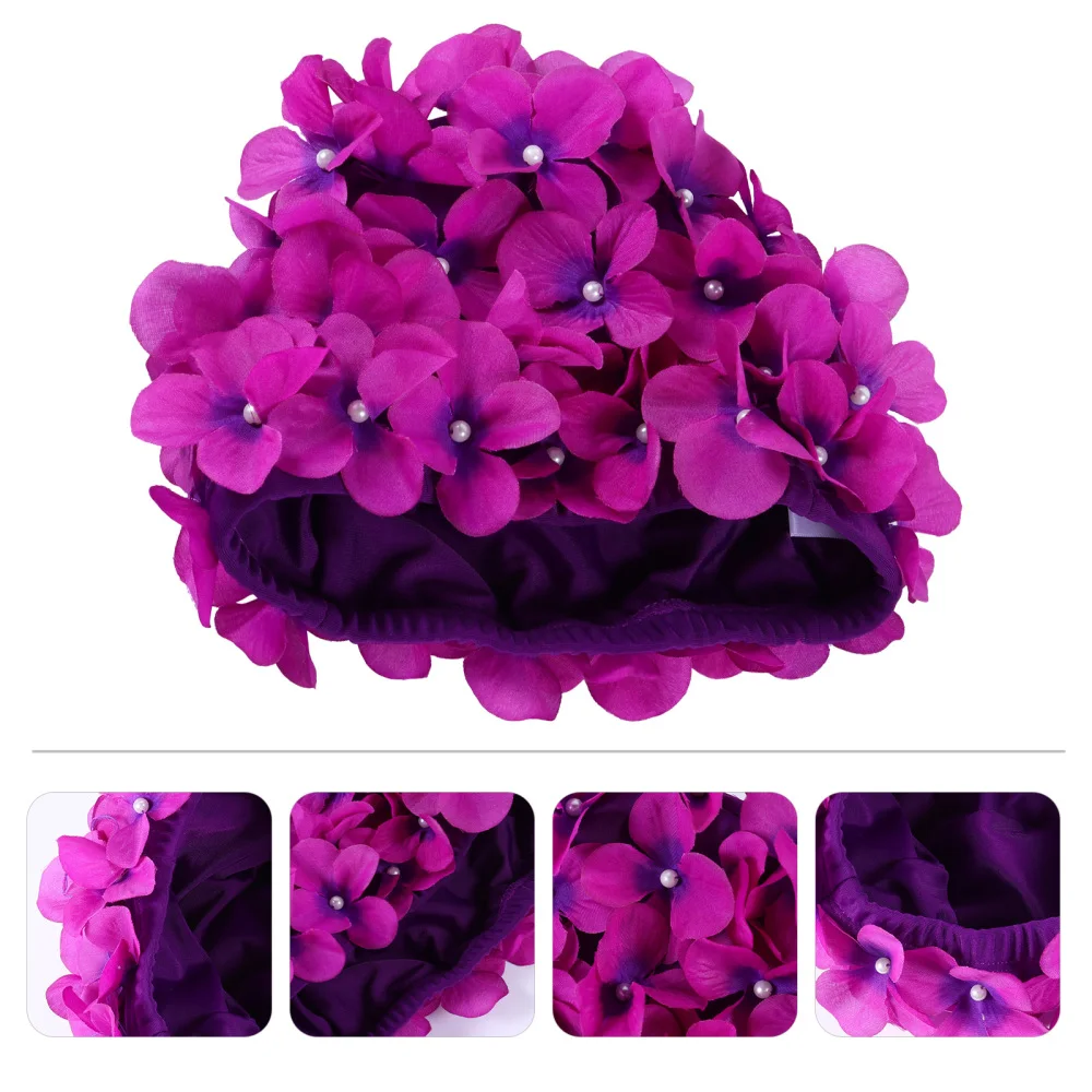 

1pc Swim Cap Comfortable 3d Flower Swim Hat Hawaii Swimming Hat