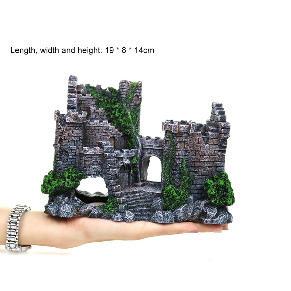 Аквариумный замок украшение для аквариума древнего замка водное ландшафтное