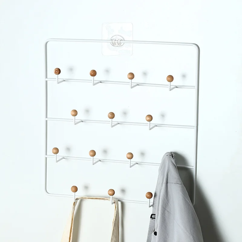 

Стеллаж для хранения, настенные крючки для дома, вешалка для пальто, шляпы, одежды, крючки для полотенец и ключей с настенным креплением, 36*36*1...