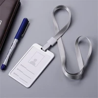 metal id credit card badge holder with lanyard fit for office school supplies business security pass tag holder with rope set