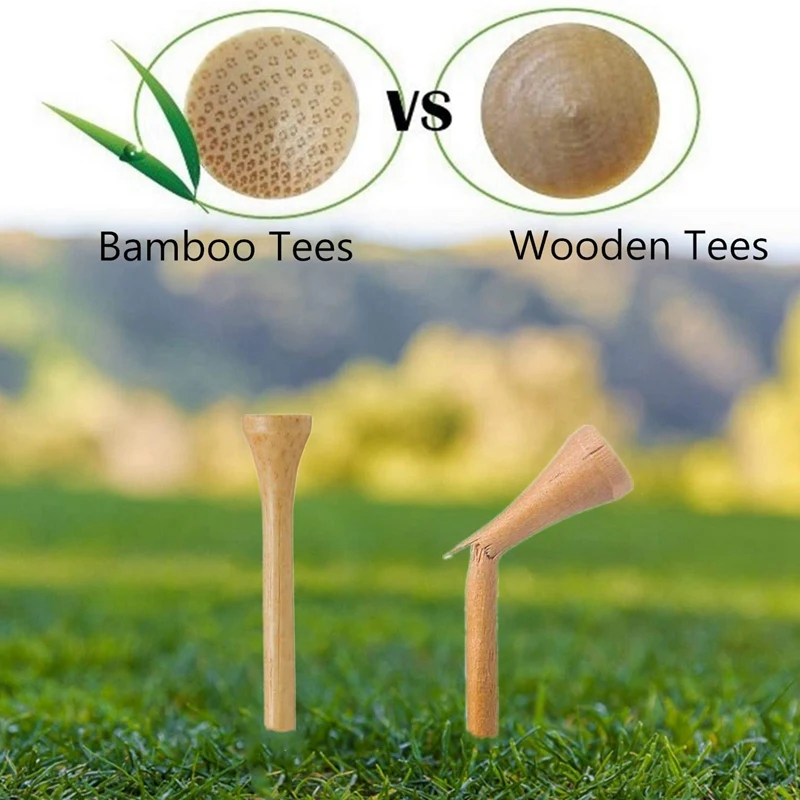 

100Pcs 3-1/4 inch Golf Tees White Solid Wooden Golf Tees Supplies for Golfer