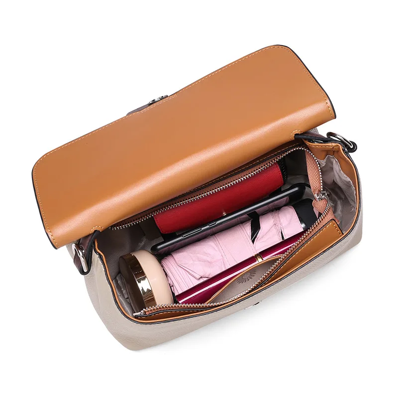 

2020 New women's bag trendy cowhy handbag one-shoulder stiletto bag casual crash leather women's bag