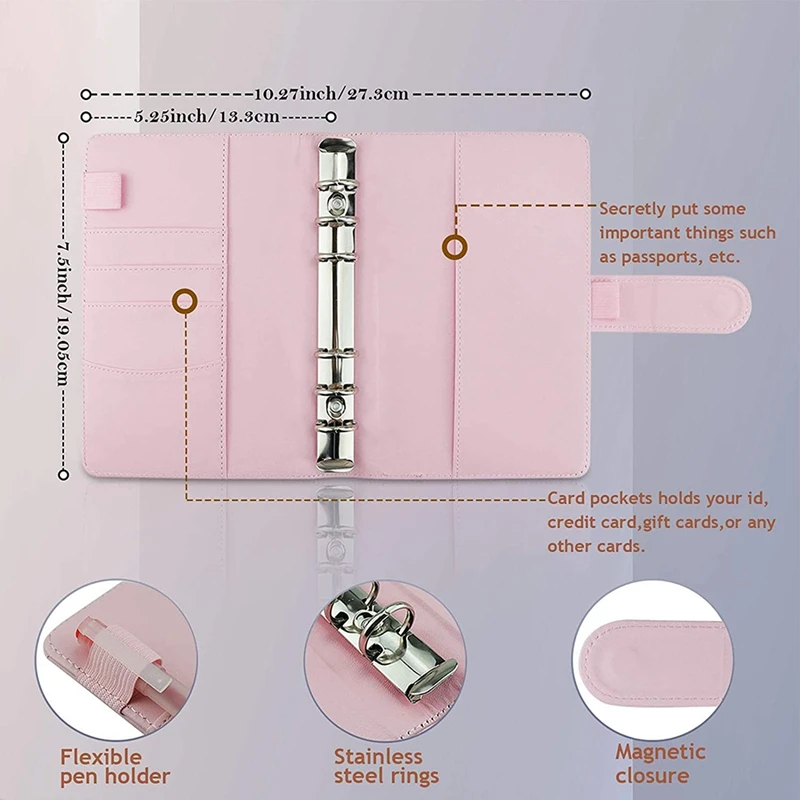 

A6 Binder and 12 Transparent Envelopes System Budget Planning Notepad Binder Budget Money Envelope Cash Envelope