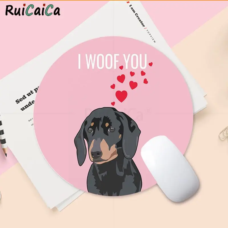 

I Love My Dog Yorkie Papillon boxer Laptop Computer round desk pads Mousepad Anti-Slip Laptop PC Mice Pad Mat gaming Mousepad