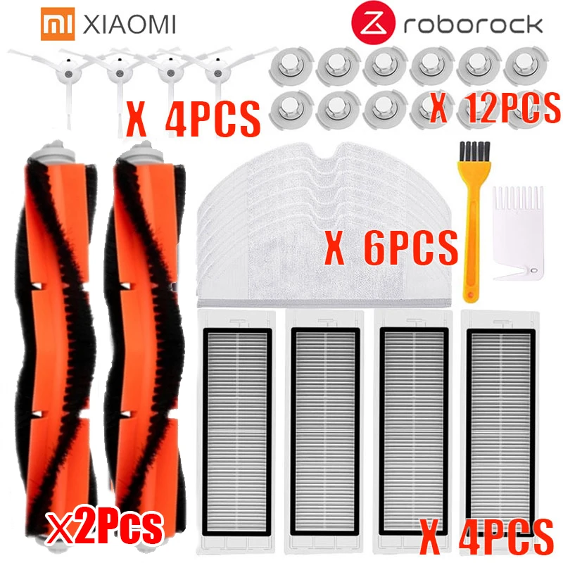 Новая основная щетка Hepa-фильтр боковая Набор насадок для швабры Xiaomi mijia robot roborock s50