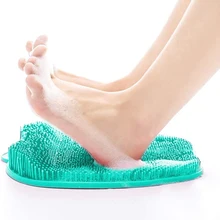 2PCS Silicone Bath Mats Shower Foot Scrubber Massager Cleaner Acupressure Mat with Suction Cups Improve Circulation, Exfoliation