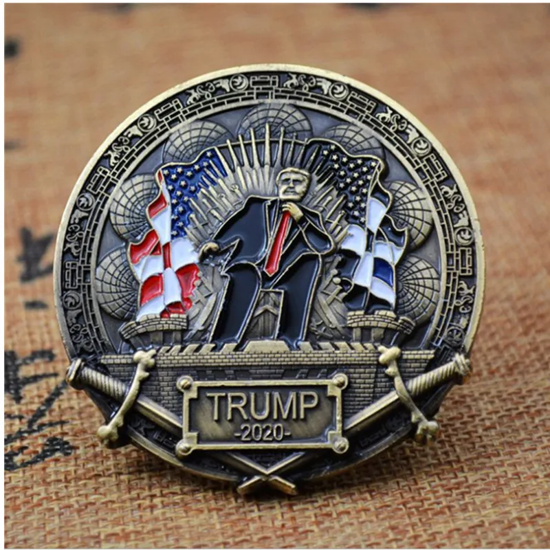 

1pc Donald J. Trump 2020 Keep America Great Commander In Chief Gold Challenge Coin Commemorative America 45th President Novelty