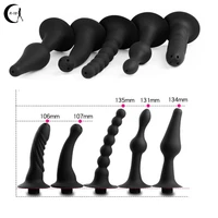 silicone new douche enema syringe shower cleaning head anal beads butt plug nozzle tip erotic gay sex toy for women men