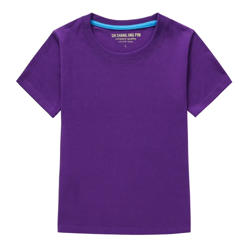 

Children's t-shirts custom lettering round collar short sleeve