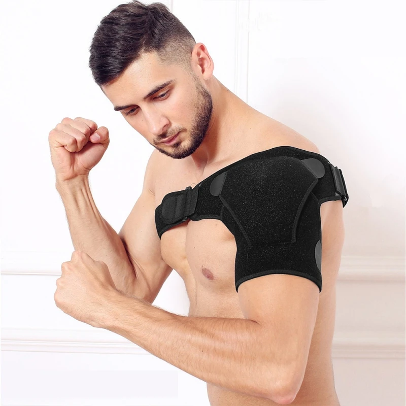 

1 Pc Adjustable Breathable Gym Sports Care Single Shoulder Support Back Brace Guard Strap Wrap
