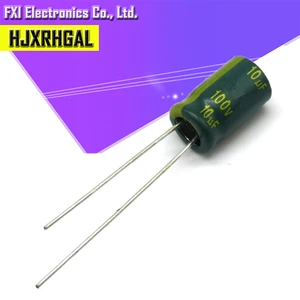 10PCS 100v10uf 10uf100v 6.3*11 100v 10uf 6.3x11 Electrol Electrolytic capacitor