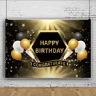 Виниловый фон для фотосъемки с изображением золотых шаров и огней