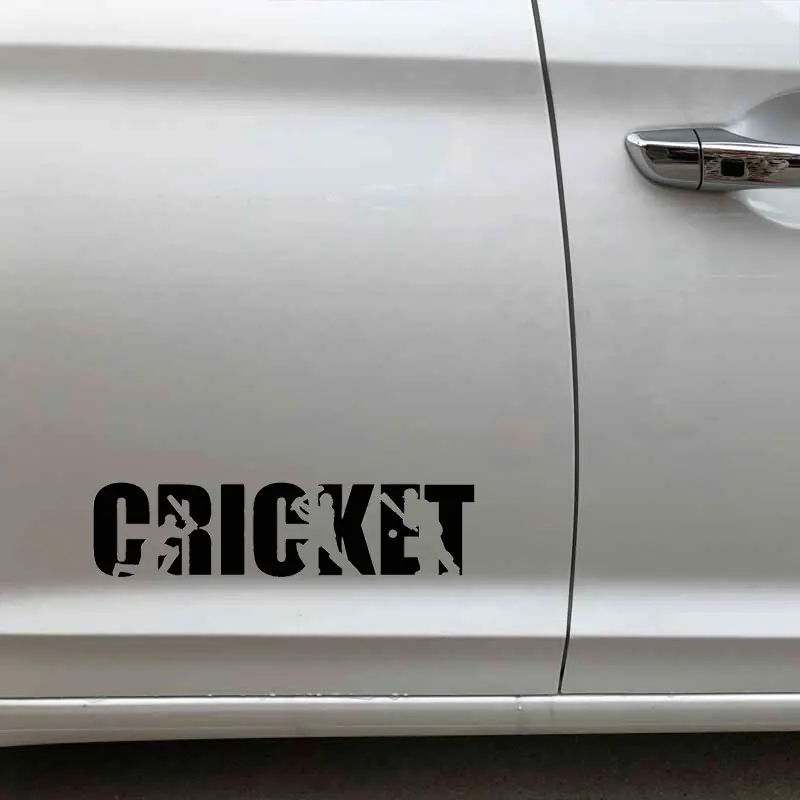 YJZT 18CM*4.5CM Cricket Player Lettering Sport Wonderful Vinyl Car Decal Sticker Funny Rear Windshield Accessories C31-0090 - купить по
