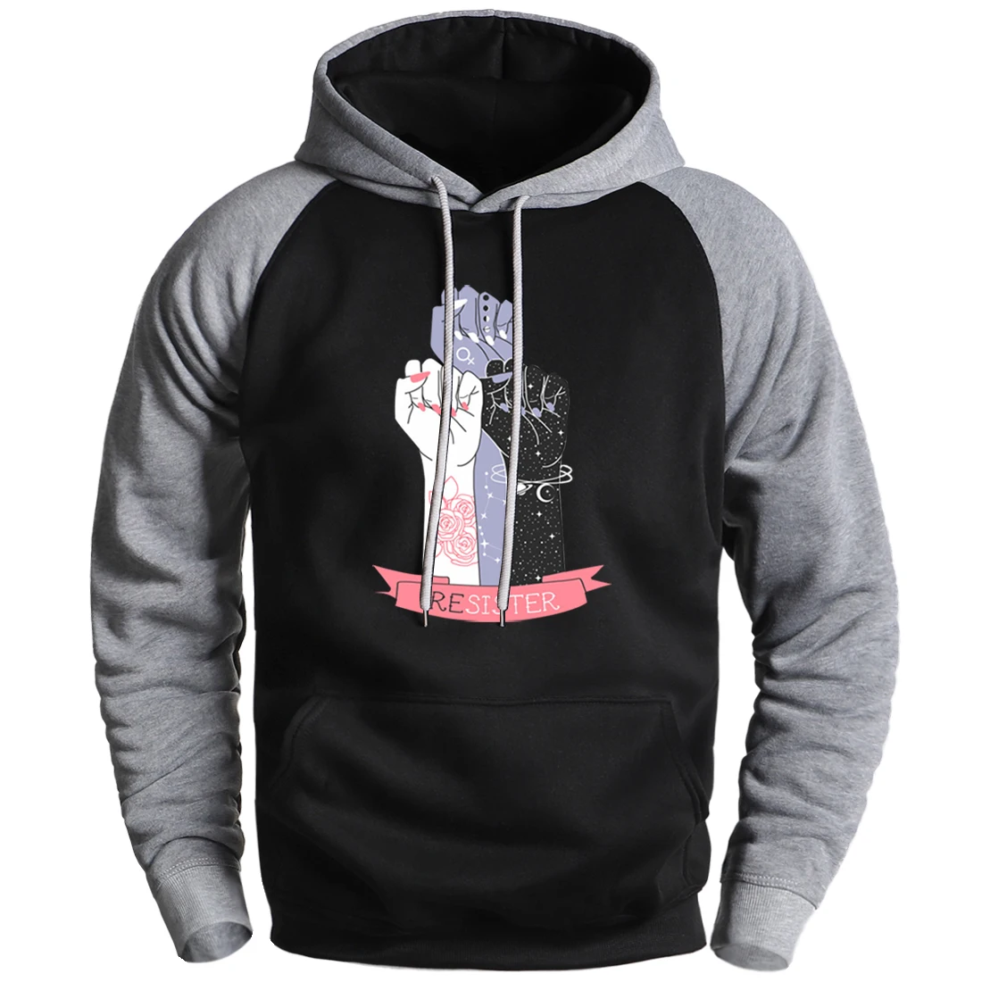 

Men Raglan Hoodie Sweatshirts High Quality Breathable Casual Loose Soft Punk Style Hoodie Male Fleece Keep Warm Supoleron Hombre