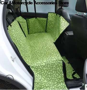 Задний Двухместный автомобильный коврик для питомцев 130x150x55 см с сеткой может