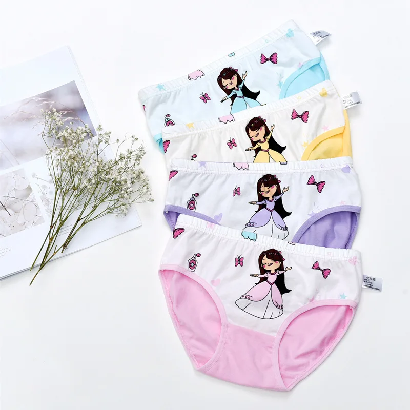 4 штуки в партии детские трусики боксеры для девочек трусы детей нижнее белье
