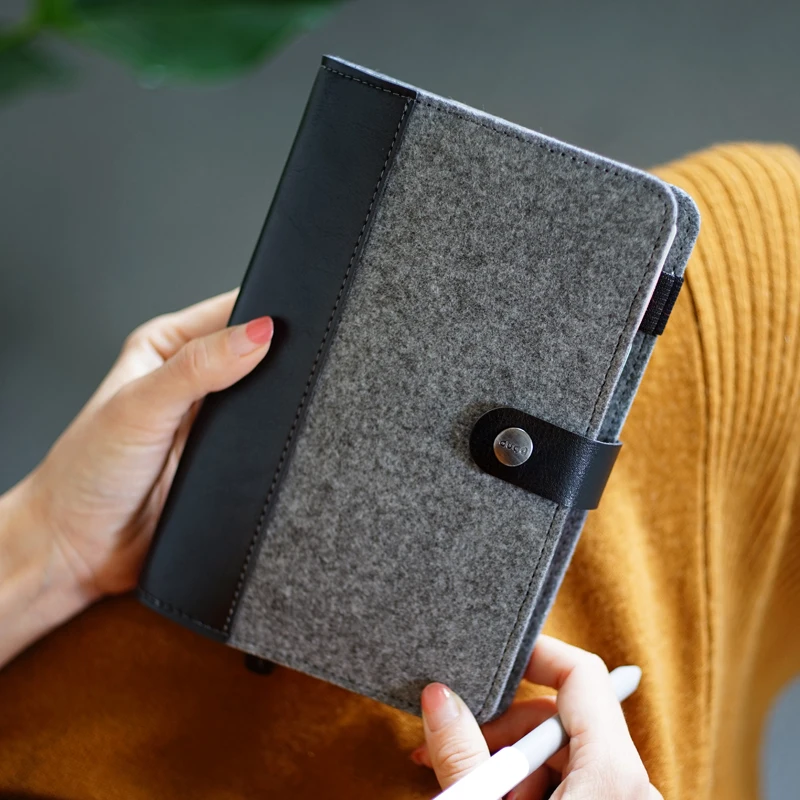 Японский персональный ежедневник из фетра с желтым кольцом для путешествий