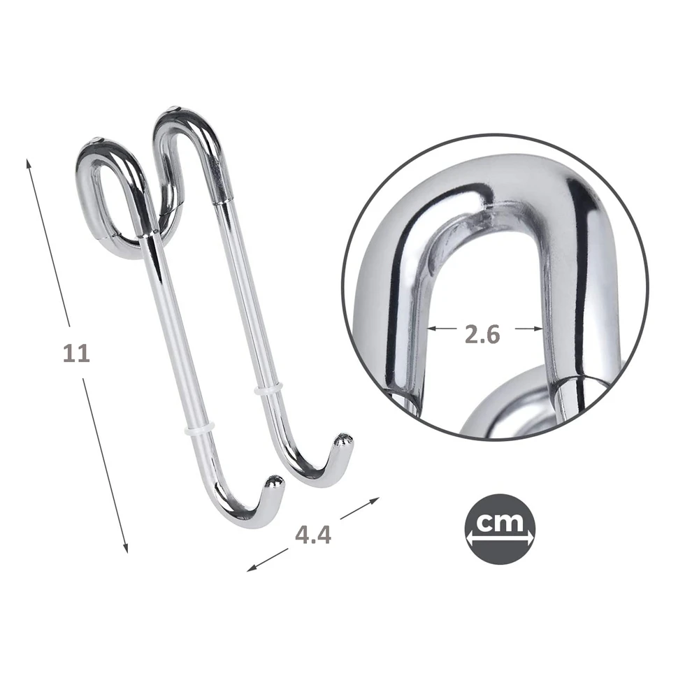 

2pcs Stainless Steel Shower Hooks Glass Door Shower Hook Lightweight Bathroom Hooks Bath Shower Towel Hanger Shower Door