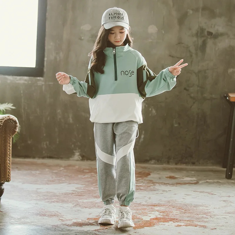 Girls Clothes Sets Autumn 2020 Children Clothing Set Sweatshirt+Pants 2pcs Casual Kids Sport Suits Teenage 4 6 8 10 12 13 Years