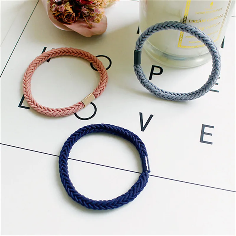 1 шт. простая плетеная тесьма резинка для волос кольцо в Корейском стиле