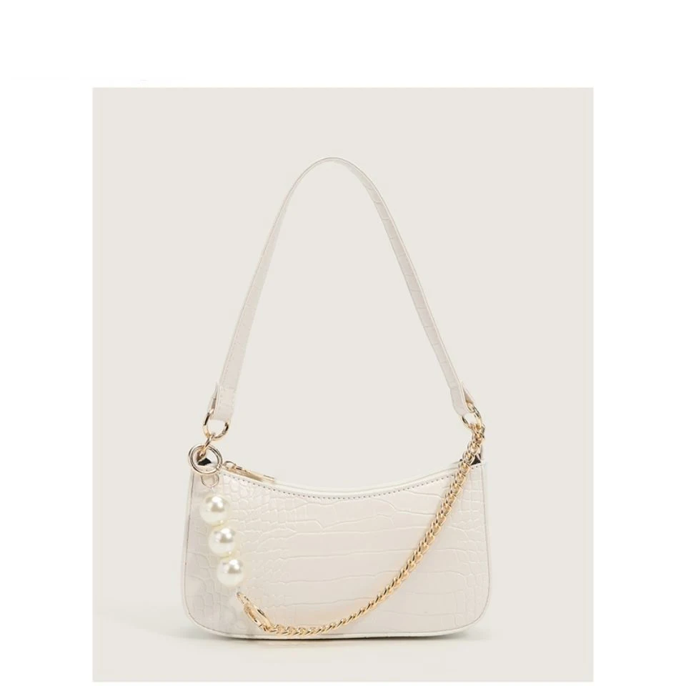 

Высококачественная женская сумка, новинка 2021, модная сумка с жемчужной цепочкой, роскошная дизайнерская брендовая сумка-мессенджер с франц...