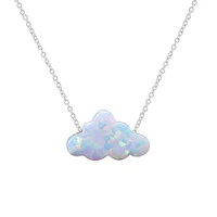 new fashion cloud shape acrylic necklace stainless steel link chain lady glamour jewelry valentines day birthday gift