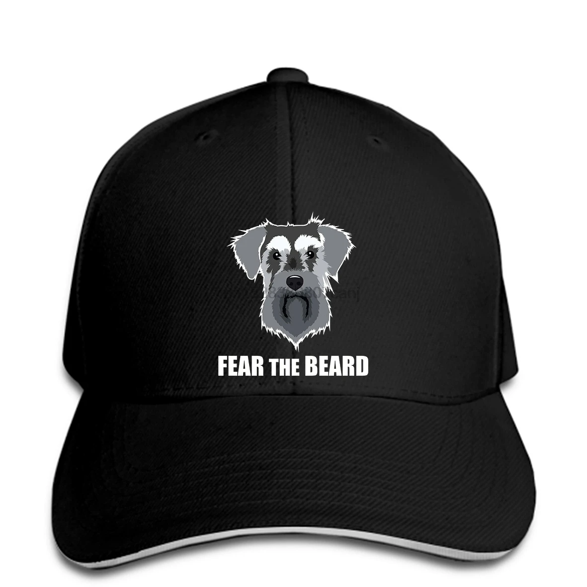 Бейсболка для собак Meme Fear the Beard Mini Schnauzer Dog PREMIUM | Аксессуары одежды