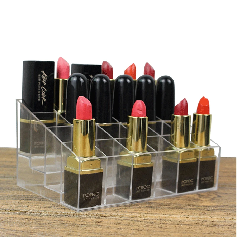 24 Сетки акриловый прозрачный органайзер для косметики коробка хранения