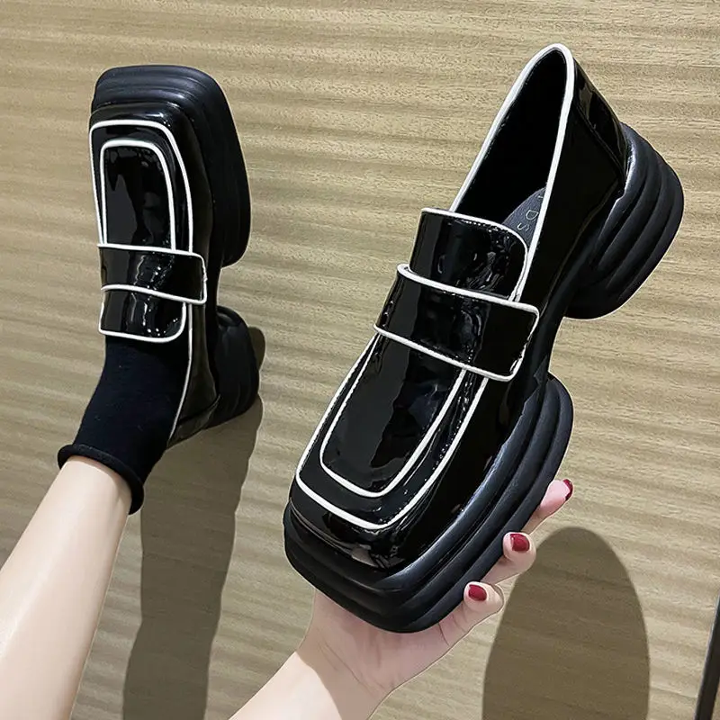 

Women's Loafers Fashion College Style Uniform Heels Women Shoes All-match Comfortable Punk Platform Shoes on Heels Pumps
