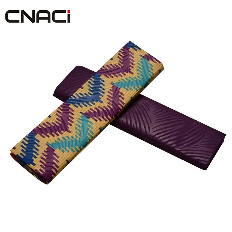 CNACI Новинка Kente Ткань Гана принт африканская ткань Анкара настоящий воск блок печать ткань 2+ 2 ярдов для женского платья - Цвет: 19070017