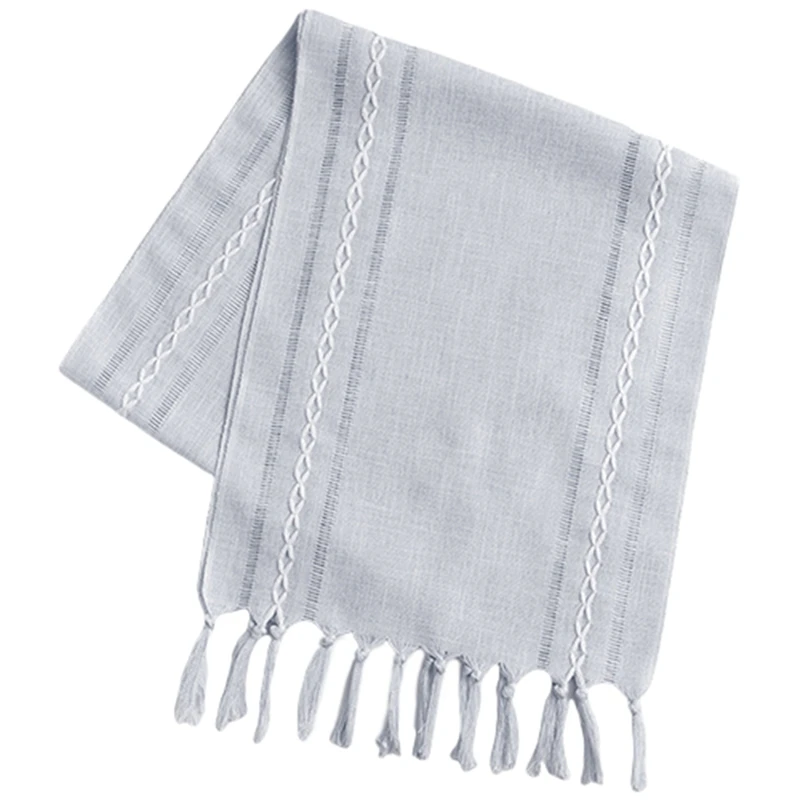 

Деревенская скатерть с кисточками ручной работы, скатерть с вышивкой в деревенском стиле s длиной 72 дюйма