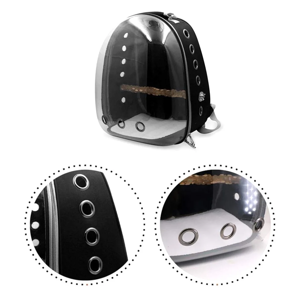 Прозрачный портативный рюкзак из ткани Оксфорд для путешествий с птицами полый