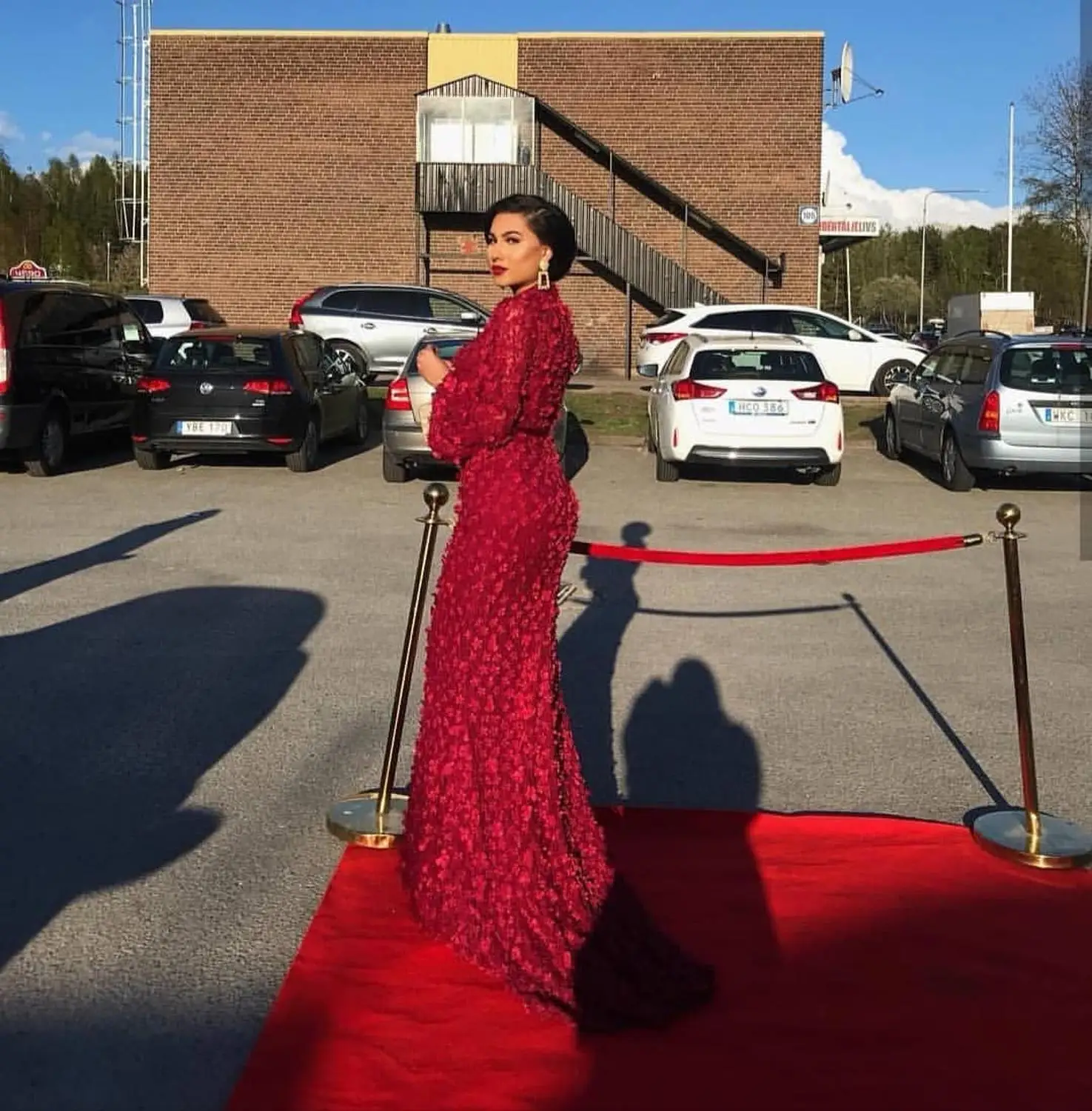 Модные мусульманские бордовые розовые вечерние платья русалки 2019 женские