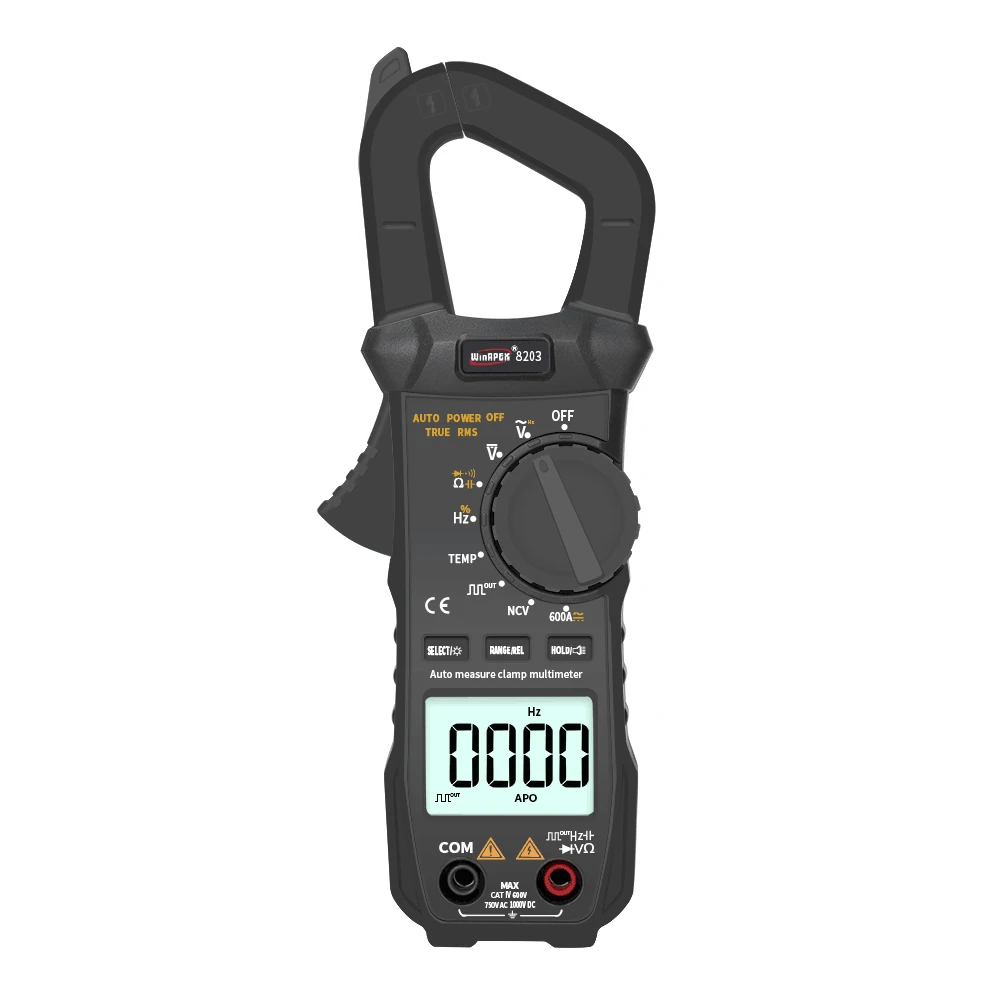 WinAPEX 600A RMS цифровой токовый клещи Карманный мультиметр зажим 6000 отсчетов AC/DC 750 V/1000 V Выходной прямоугольный сигнал