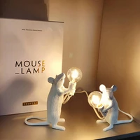 resin mouse table lamp nordic animal led night lights kids room decor euauusuk plug